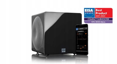 Активний сабвуфер SVS 3000 Micro, чорний, 800 Вт, 203 мм