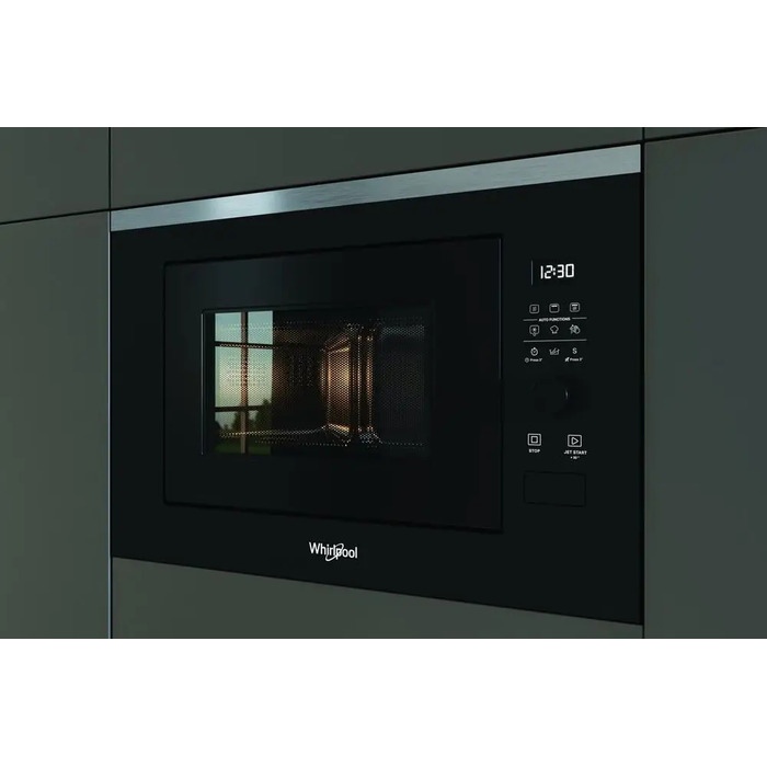 Мікрохвильова піч Whirlpool WMF250G з грилем, 25 л, нержавіюча сталь
