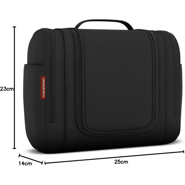 Чоловіча/Жіноча/Дитяча дорожня косметичка-органайзер Travelaner 7л, 3-в-1, чорна, водонепроникна