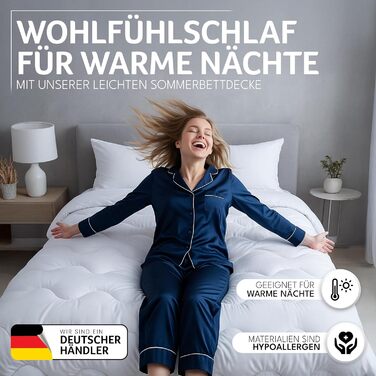 Пухова ковдра Gentle North 155x220/200x200 - для алергіків, м'яка, пухнаста, легкою літньою ковдрою, 60°C