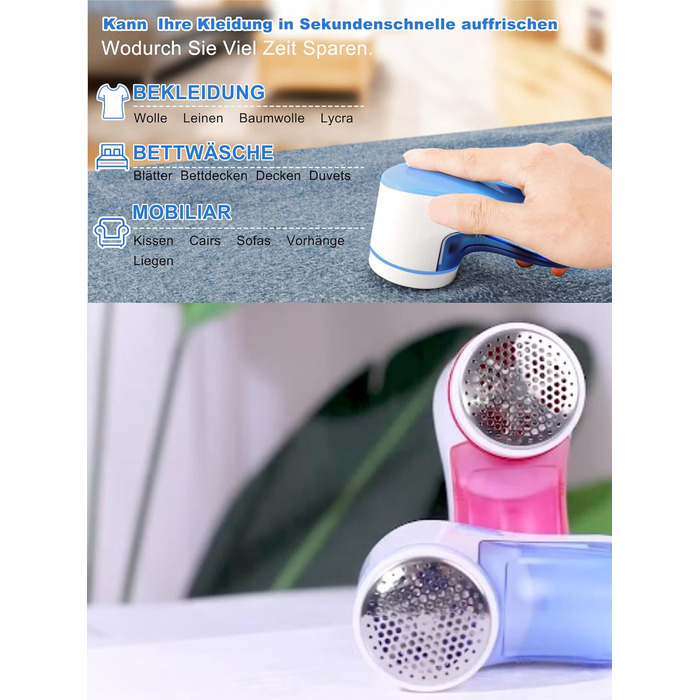 Електричний видалення ворсу портативний з USB зарядкою та 1 змінною головкою для різних тканин (червоний)