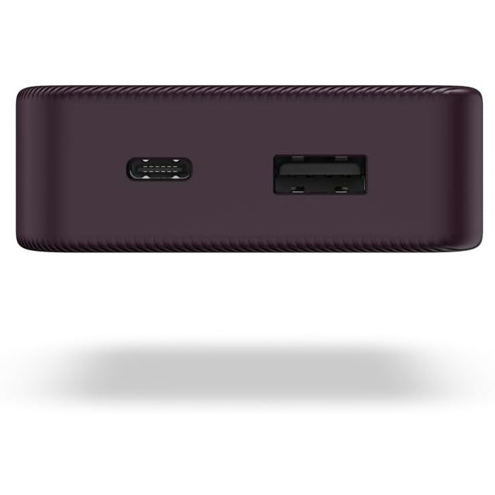 Powerbank Hama Colour 10 10000mAh: портативний зарядний пристрій з USB-C та USB-A, LED дисплеєм, для телефонів, планшетів та інших пристроїв (Плюм)