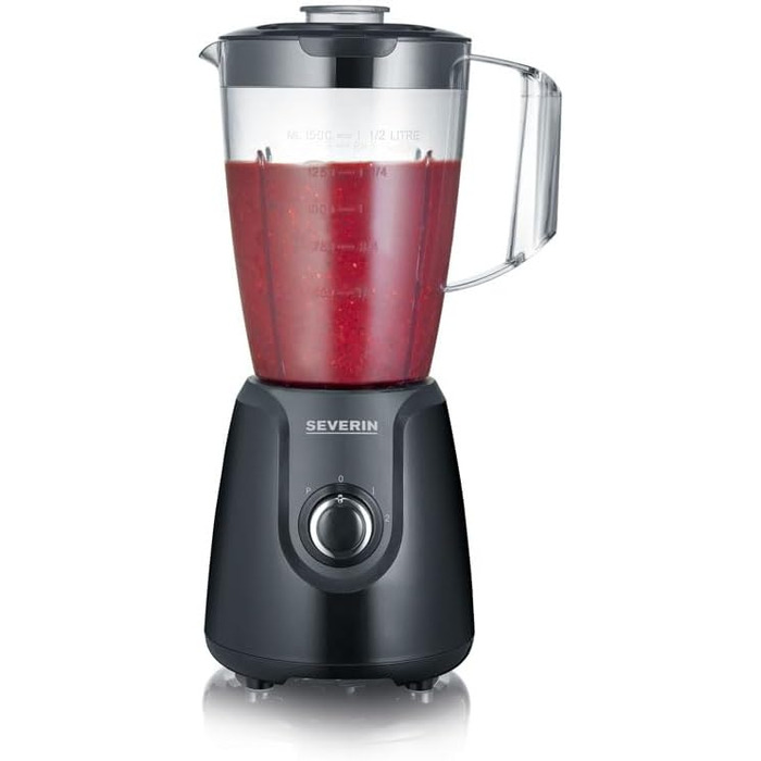SEVERIN Стаціонарний міксер з знімним контейнером, 1,5 л, 600 Вт, SM 3707, Чорний