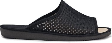 Чоловічі шкарпетки-тапочки ESTRO F19, чорні, розмір 42 EU, шкіряні, для дому