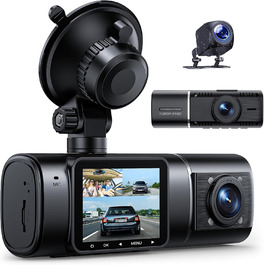 Відеореєстратор Volam 3-камерний з записом спереду, ззаду та в салоні. IR нічне бачення, WDR, G-сенсор, SD-карта 64GB, USB-C