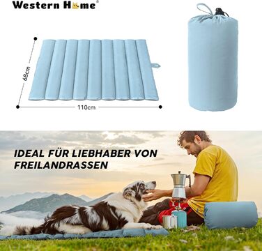 Водонепроникний килимок для собак Western Home: зручний, портативний, 110x68 см (Блакитний)