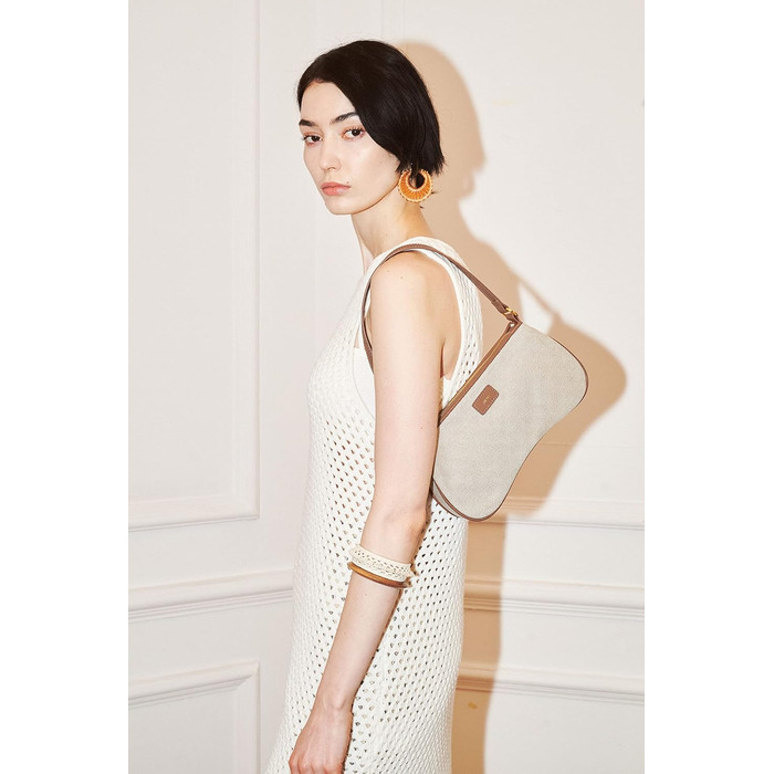 Сумка жіноча JW PEI Eva через плече бежева з полотна