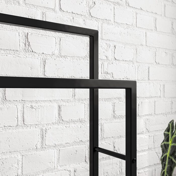 Підставка для рушників, тримач рушників, підлогова стійка з 3 перекладинами, для ванної кімнати, сталева, чорна, 2 яруси