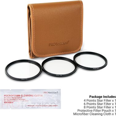 Зоряний фільтр PROfezzion Sternfilter 77mm Starburst (3 шт.) для Canon/Nikon