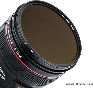 Фільтр ND1000 JJC 77mm (10 Stop) - нейтральний, ультратонкий, з оптичного скла для фотографії