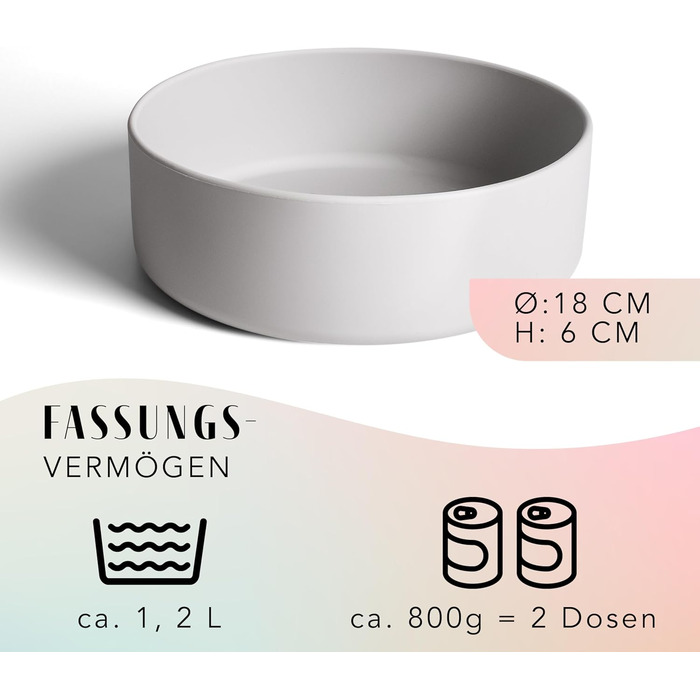 Миска для собак Ne&no® Silikon 1200 мл - неслизька, сірий камінь | Миска для їжі та води для маленьких та середніх собак
