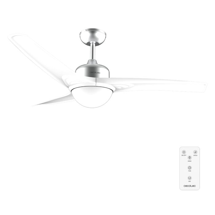 Стельовий вентилятор Cecotec EnergySilence Aero 470 106 см з пультом, чорний + функція зворотнього обертання (132 см, білий)