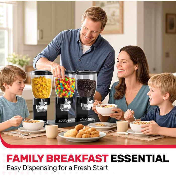 Набір контейнерів для зберігання круп та сухофруктів Sinceroduct (3 шт, 6л, чорний)