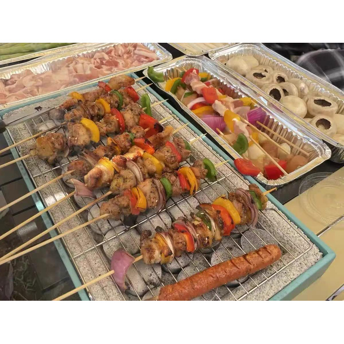 Disposable Grill, Portable Charcoal Grill, Grill Set for Indoors and Outdoors, Lightweight, Ready to Use, for BBQ, Picnic, Camping, Deck