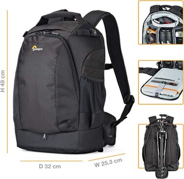 Рюкзак для камери Lowepro Flipside BP 400 AW II: для DSLR, беззеркальних камер, дронів, ноутбуків та аксесуарів