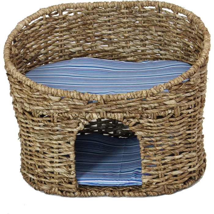 Cat cave basket with cushions suitable for small cats