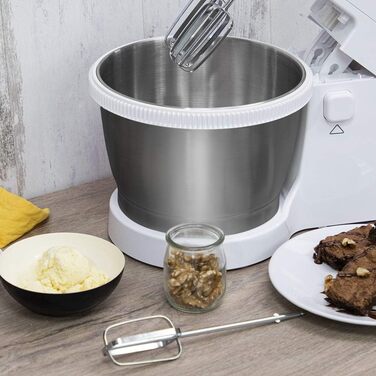 Міксер Cecotec PowerTwist 500 Full Steel: 500 Вт, 5 швидкостей + турбо, 3 насадки (міксер, гак, віночок), чаша 3.5л, сталь