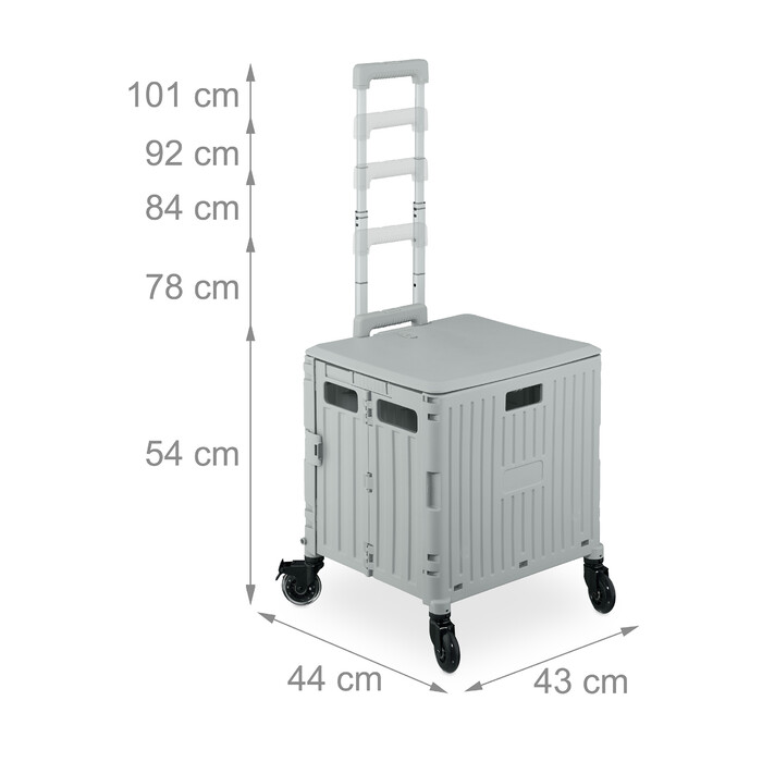 Relaxdays Shopping Trolley with Lid