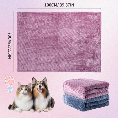 SLSON Деки для собак та котів, м'які, двосторонні, 70x100 см (фіолетовий, чорний, синій)