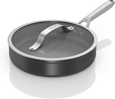 Набір посуду Ninja Extended Life з керамічним покриттям (5 предметів): сковороди 20 та 24 см + каструлі з кришкою 16, 18 та 20 см, антипригарне покриття (без PFOA, PFOS, свинцю та кадмію), безпечний для духовки до 285°C