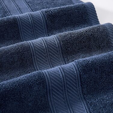 Набір рушників Modern Threads Trefoil Filigranes: 6 рушників (полотенця, рушники для рук), 100% бавовна, двобоколі, джкард, швидковисихаючі, Indigo/Mandala-traum, преміум якість