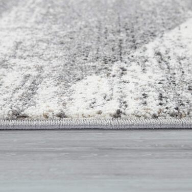 Килим Paco Home для вітальні та спальні: короткий ворс, вінтажний стиль, пастельний колір, абстрактний дизайн, 120x170 см, сірий