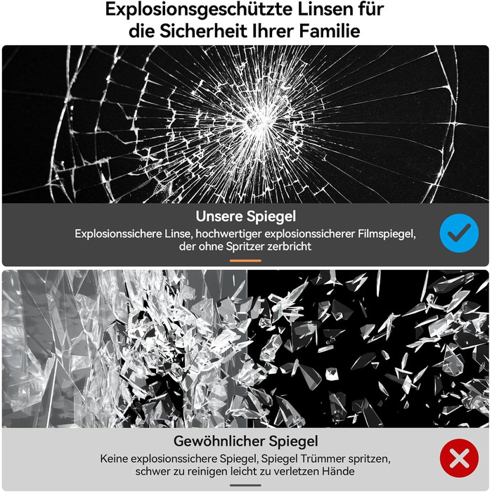 Дзеркало для ванної кімнати YOURLITE з підсвічуванням, діаметр 60 см, LED, сенсорне керування, 3 кольори світла, регулювання яскравості, антизапар, пам'ять, годинник, білий