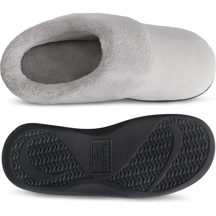 Тапочки жіночі Isotoner Classic Hoodback W з піною пам'яті, Peony, X-Large / 9.5-10 M US, 37/38 EU, Hellgrau