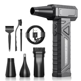 Електричний пилодув для ПК та приміщень - Air Duster 200000 RPM, 4-рівні, акумуляторний, чорний