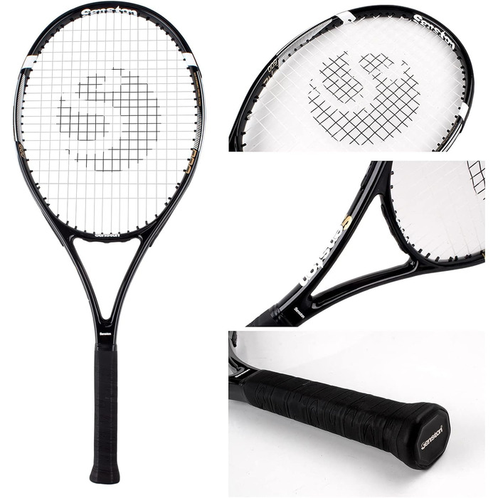 Senston Tennis Racket - Professional Training Set for Men & Women - Includes Bag, Overgrip & Vibration Dampener (27 Inch)