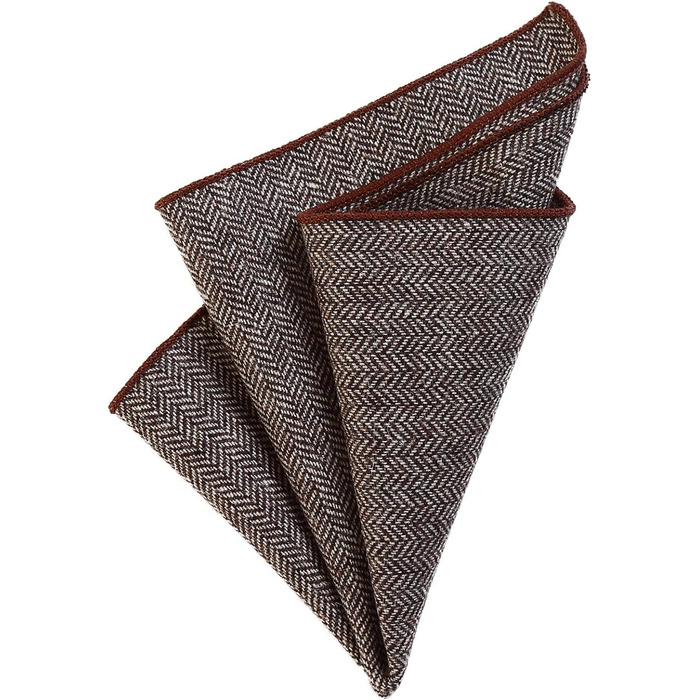 Метелик чоловічий DonDon Tweed 12x6 см з нагрудною хустинкою 23x23 см, бавовна, картатий коричневий