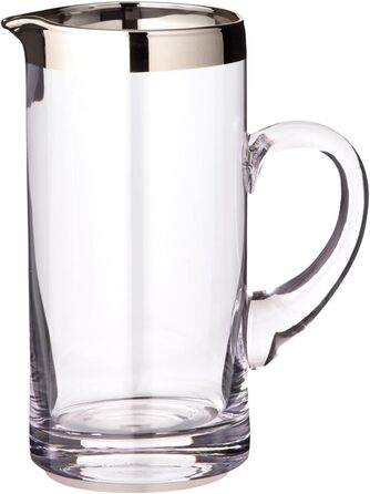 Edzard Krug Robert, hand-blown crystal glass with platinum rim, height 20 cm, diameter 10 cm, capacity 1 liter