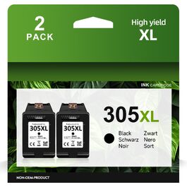 Картриджі для принтера HP 305XL (чорний, 2 шт.) для HP DeskJet 2710e, 2820, 4100, 4200, Envy 6000, 6400