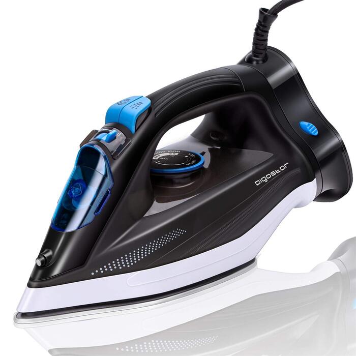 Праска Aigostar 31HGC з керамічною підошвою, 2200 Вт, резервуар 370 мл, чорна, одноразова упаковка