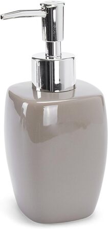 Набір аксесуарів для ванної кімнати MSV Keramik: мильниця, дозатор мила, стакан для зубних щіток, сірий (бежевий)