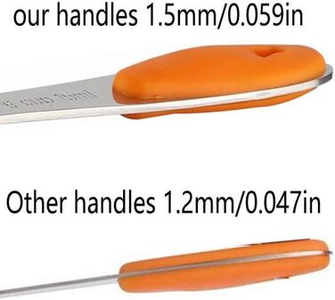 13-Piece Measuring Cup and Spoon Set, Multifunctional Stainless Steel Measuring Spoon with Silicone Handle