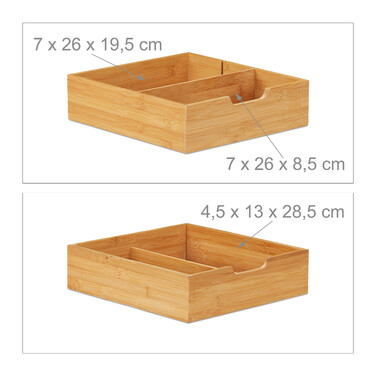 Bamboo Drawer Organizers