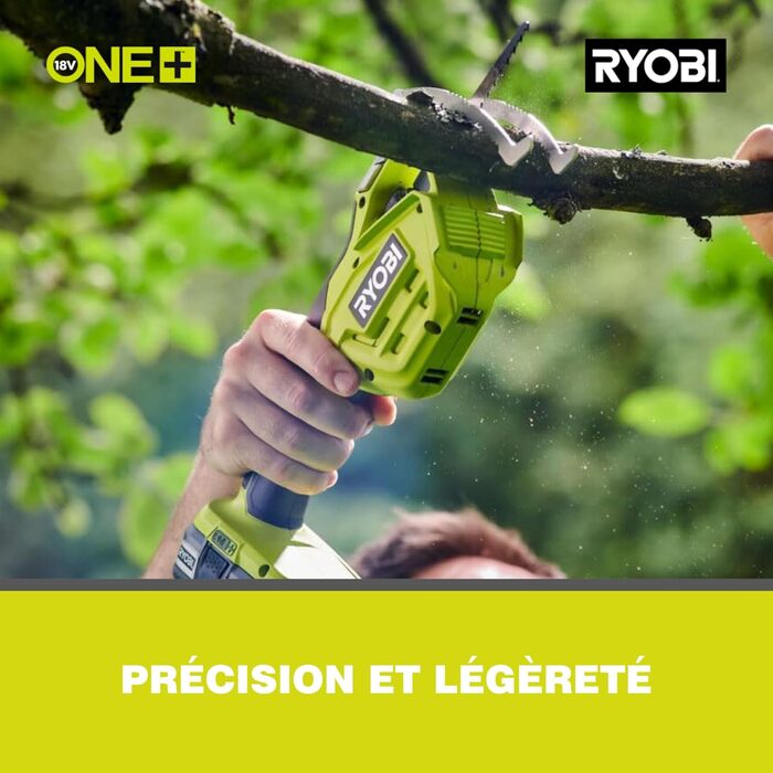 Акумуляторна ланцюгова міні-пила RYOBI 18V ONE+ 15 см, обрізна, без акумулятора та зарядки