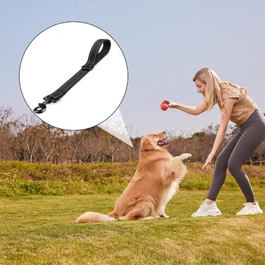 Автомобільний поводок для собак Yuiturt: безпечний, короткий, з відбиваючими елементами та ручкою