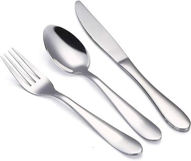 VANRA Набір дитячого посуду з нержавіючої сталі 18/10 (3 шт.): ложка, виделка, ніж