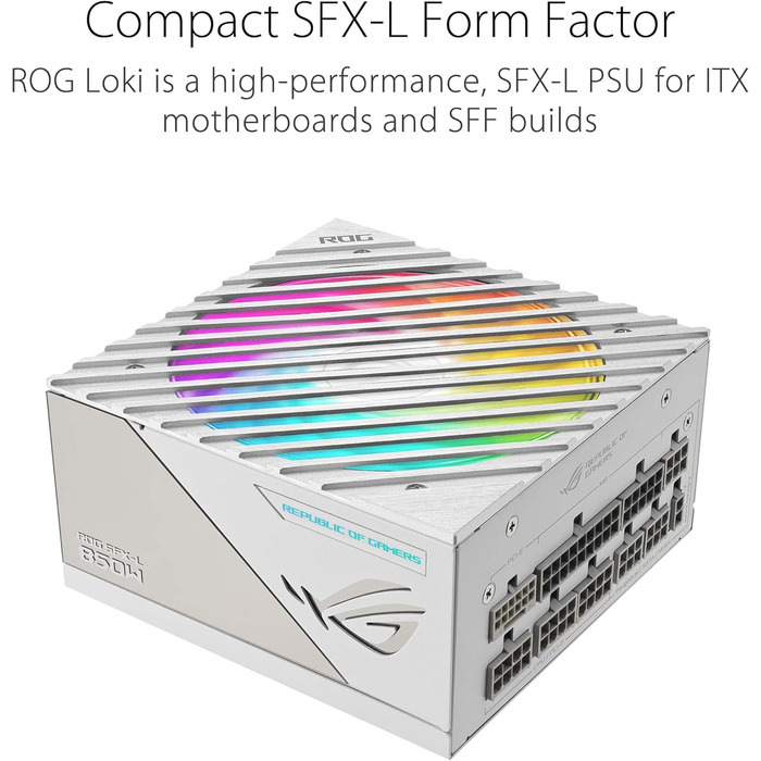 Ігровий блок живлення ASUS ROG Loki SFX-L 850W Platinum, білий
