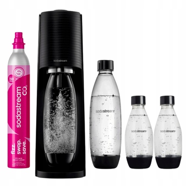 Сифонатор для води SodaStream Terra, чорний + 3 пляшки + 7up + балон CO2