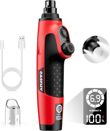 Шліфувальник кігтів для собак Casfuy Smarter Krallenschleifer 6-ступінчатий, з LED-підсвіткою, тихий, перезаряджається, для собак та котів великих, середніх та малих порід