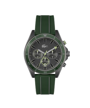 Годинник чоловічий Lacoste Mainsail Chronograph Quartz з силіконовим ремінцем (чорний)