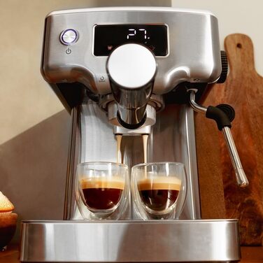 Кавоварка Cecotec Power Espresso 20 Barista Compact, 1465 Вт, 20 бар, термоблок, з парогенератором, 2 чашки, знімний резервуар 1,8 л, підігрів чашок