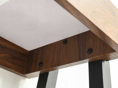 Консольний столик Mebel-Partner, чорний/горіх, напівглянцевий, 105 x 75 x 35 см
