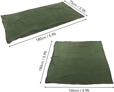 Sleeping Bag Portable Travel Warm Sleeping Bag for Adults Outdoors, Camping, Hiking, Climbing, Wool Sleeping Bag Liner