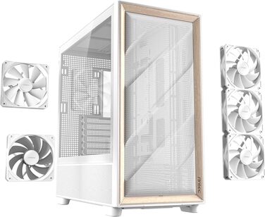 Корпус для ПК Antec Flux Midi Tower, чорний/білий, Gaming Case