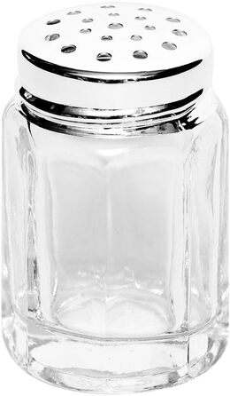 Brillibum Design Mini Salt Shaker Crystal Glass Spice Shaker Square Small Glass Fine Silver Real Silver Salt Shaker Pepper Shaker Shaker Glass Salt and Pepper Shaker