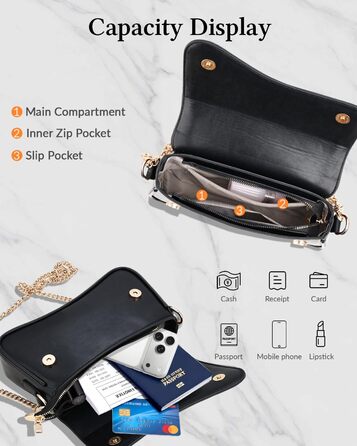 Жіноча сумка через плече, екошкіра, вінтажна Saddle Bag з 2 знімними ремінцями (Чорна, м'яка)